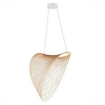 Светильник подвесной ST-Luce Белый/Древесный LED 1*24W 4000K FOSSIL_3