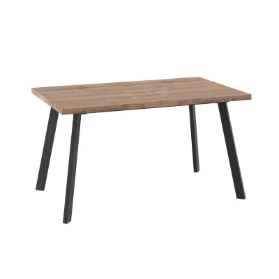 Стол BORG-140, раздвижной 140(180)х85, Дуб Веллингтон/Чёрный фотография