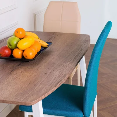 Стол ЛИОН раздвижной, 120(152)*70, Дуб/Белый_12