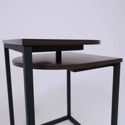 Стол журнальный CHIP, дуб итальянский/черный, 400*400*550_5