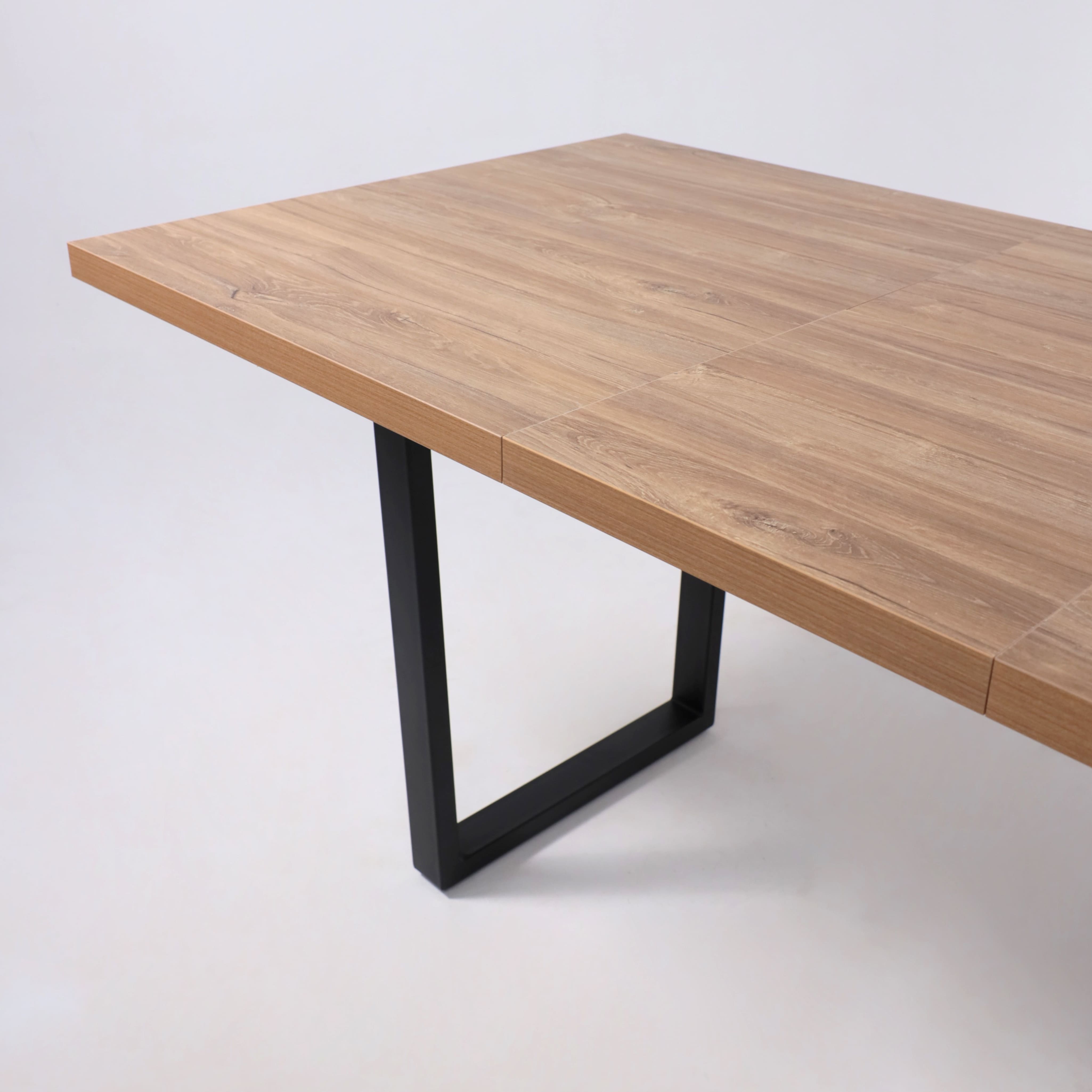 Стол FIT 140 раздвижной, 1400(1800)*850, Дуб канзас/Черный_preview_2