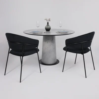 Стол AV 1317, HPL+МДФ, нераздвижной 1200 Мрамор Марквина синий/черный_5