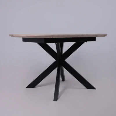 Стол ВЕЙВ раздвижной, 120(160)*80*75, дуб беленый/черный (ПрР-3 DSW (02) КСЕ/Р-80)_19