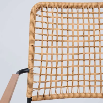 Кресло садовое BERGAMO, PE, иск.роттанг,черный+коричневый_16