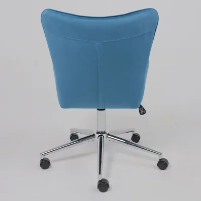 Кресло поворотное BELLA chrome, Seven 115, велюр/темно-голубой_13