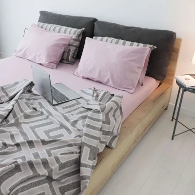 Простыня 150*215 см Дымчатая роза IM0705 (поплин)_6