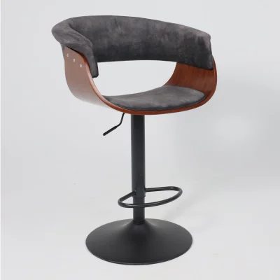 Стул барный ROSSI, велюр, темно-серый Fabb 16/черный_3