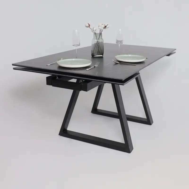 Стол МОНАКО NEW,керамика 0 кат. 1600(2240)*900, Камень черный Greys Black/Черный матовый, квадро_preview_10