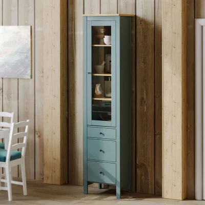 Шкаф с витриной САГА 50 МОРУ, темно-бирюзовый/ясень (2.08.16.240.16 RU)_7