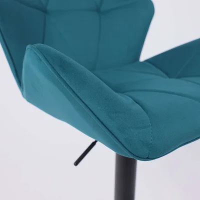Кресло барное BERLIN GB, Velutto 20 бирюзовый велюр/черный_15