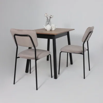 Стол TIRK RADIAL-94, раздвижной 94(126)х64, Дуб Веллингтон/Чёрный_4