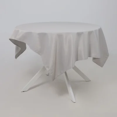 Скатерть грязеотталкивающая, круглая д.150см, полоска-елочка 2738, серый 010301_6