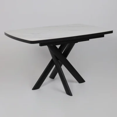 Стол LEONEL-130, раздвижной 130(165)х85, CALAKATTA ST CER/Черный_7