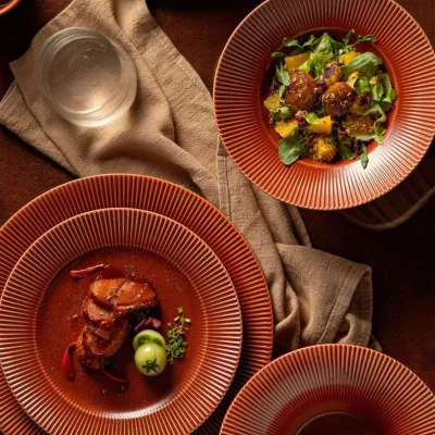 Блюдо AURORA, фарфор, каштановый, d20*2,5см_7