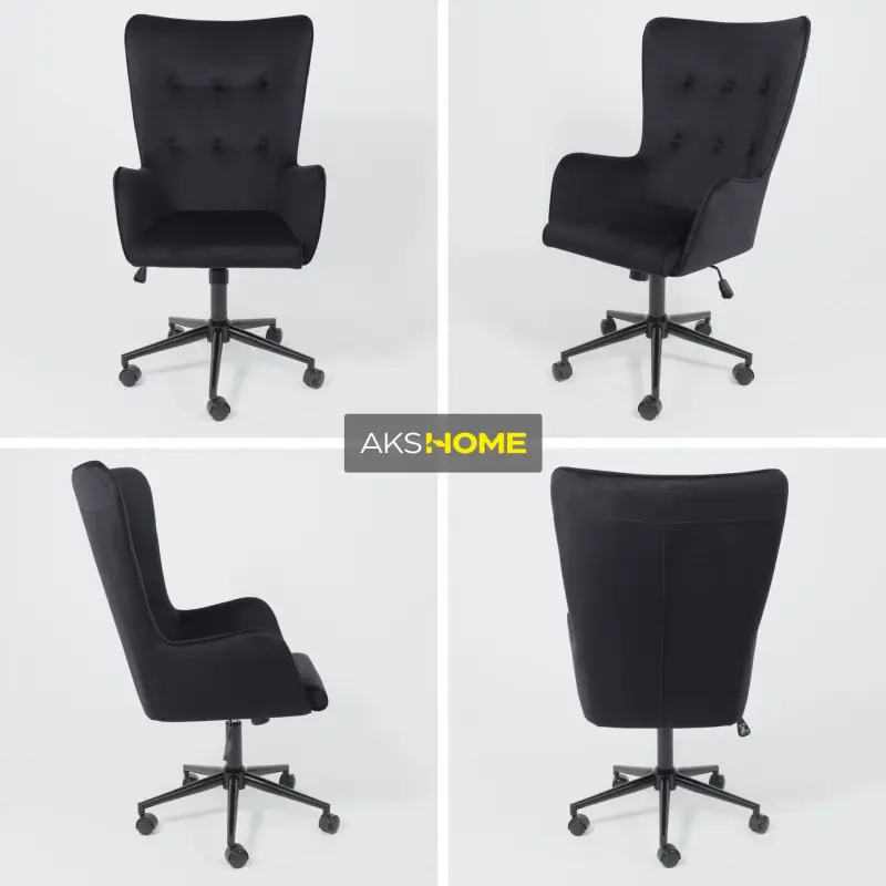 Кресло поворотное BELLA XL black, Seven 035, велюр/черный_preview_3