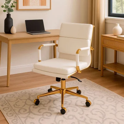 Кресло рабочее INDIGO, LB белый/золотой_2