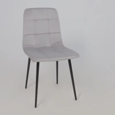 Стул AV 406-N, светло-серый бархат H-09/черный_21