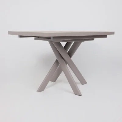 Стол LEONEL-130, раздвижной 130(165)х85, Бежевый камень-HPL/Капучино_9