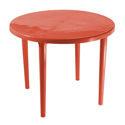 Стол круглый 900мм, красный, РФ фотография