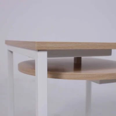 Стол журнальный CHIP, орех/белый, 400*400*550_5