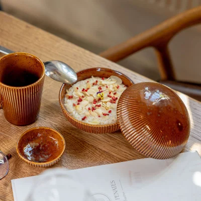 Блюдо-боул с крышкой AURORA, фарфор, каштановый, d13*5см_8