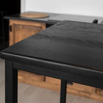 Стол барный для кухни Лофт LT-95 черный/ черный муар_5