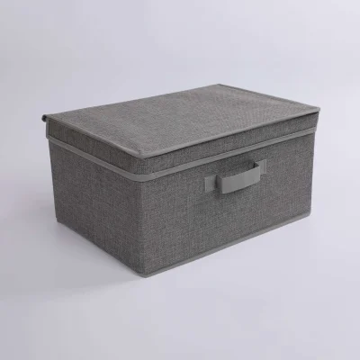 Контейнер для хранения MACKENZIE-2, с крышкой, серый, 38*27*19см_2