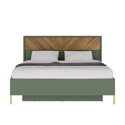 Спальня "SIENA", дымчатый зеленый + дуб вотан. Комплект №1_9