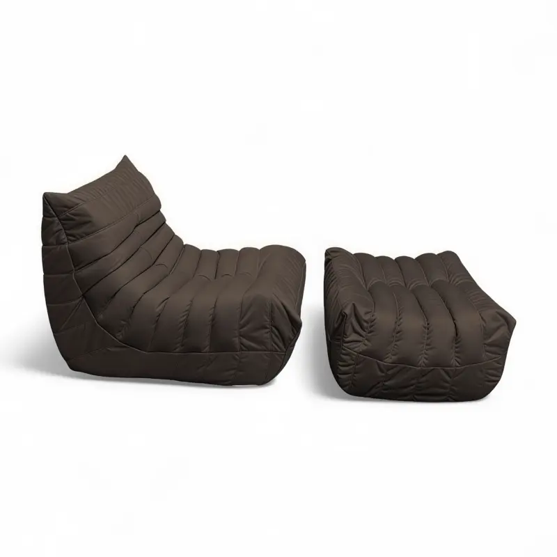 Бескаркасное кресло-пуф Француз BeanBag 90*45 / микровелюр, Шоколад_preview_4