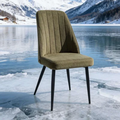Стул LEONARD M, d12 OLIVE LUX\черный_2
