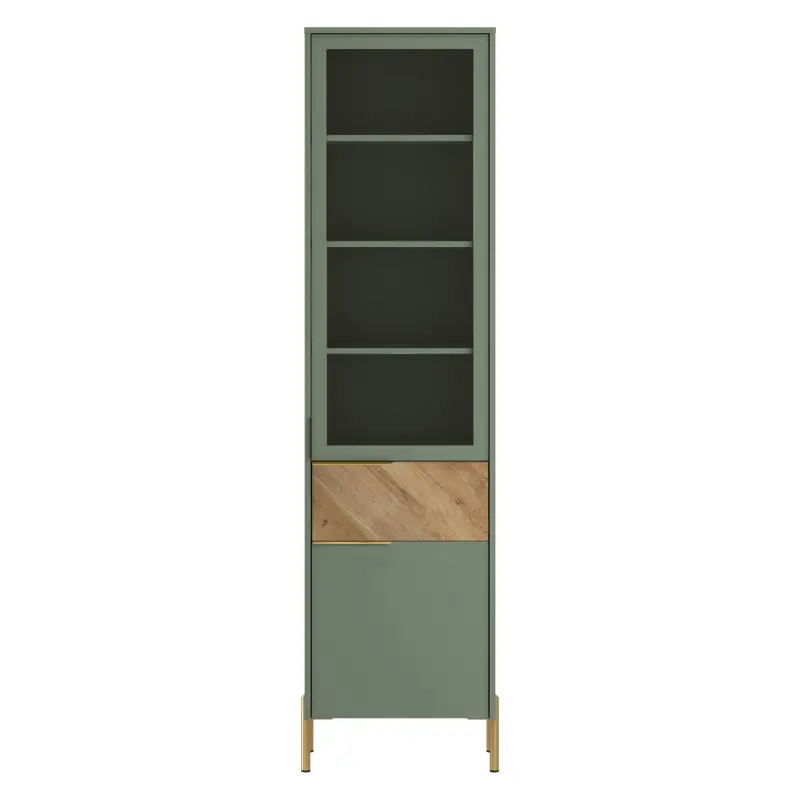 Н.м. "SIENA" шкаф REG1W1D1S, к.Дымчатый зеленый/ф.Дымчатый зеленый+Дуб вотан_preview_2