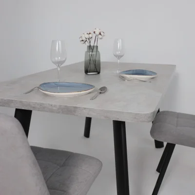 Стол LEON LUX RADIAL-160, раздвижной 160(205)х90, Серый сланец/Чёрный_5