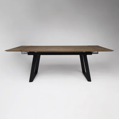 Стол САНГАЙ раздвижной, 136(196)*80*80, дуб галифакс табак / черный (ПрР-7 DSW (02) ТрН/Р-80)_12