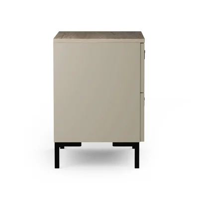 Н.м. "DOMENICA" тумба прикроватная KOM2S, к.Глиняный серый+Дуб сильвержек ореховый/Глиняный серый_4