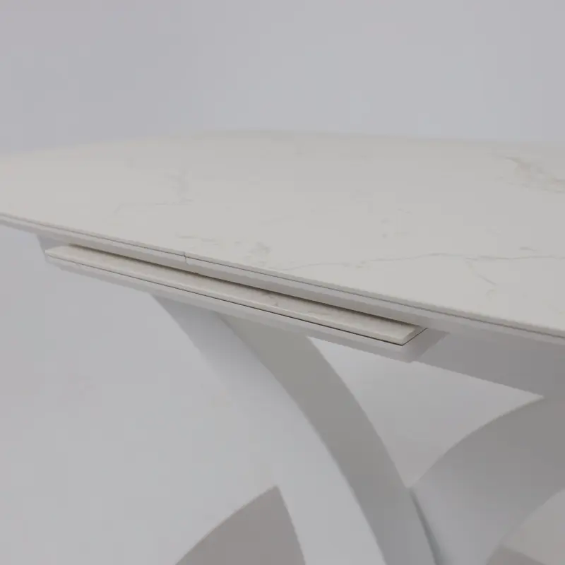 Стол НОТР ДАМ MODERNE, керамика 2 кат. 1400(1800)*850, Камень белый Calacata vagli/Белый Муар_preview_19