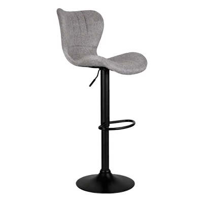 Стул барный LORA, светло-серая ткань/черный фотография