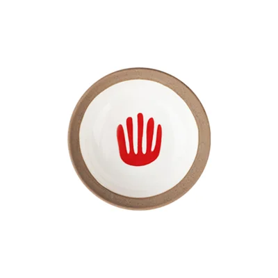 Соусник LOVE PRINT, керамика, красный принт, d9,2*2,6см фотография