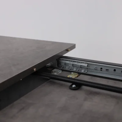 Стол TIRK RADIAL-94, раздвижной 94(126)х64, Дымчатая керамика/Чёрный_15