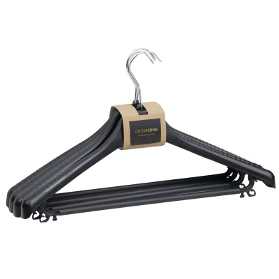 Набор вешалок В201, черный/серебро, 4 шт фотография