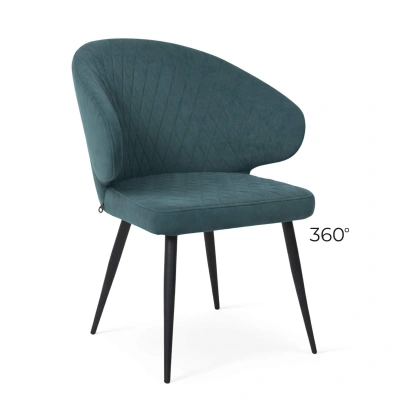 Стул ROB-R1 360, b10 GREEN LUX\черный фотография