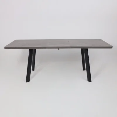 Стол LEON LUX RADIAL-160, раздвижной 160(205)х90, Дымчатая керамика/Чёрный_20