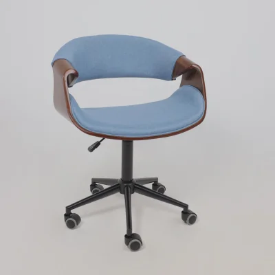 Кресло барное ANGARA, ткань, небесный XC188-26/черный. ECONOM_18