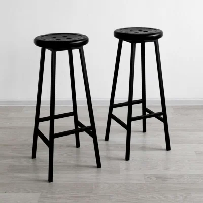 Стул полубарный BUTTON-65 черный/черный_6