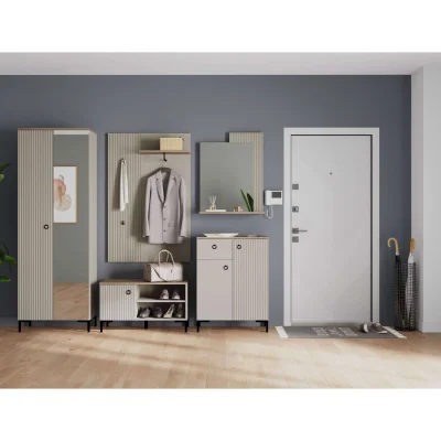 Н.м. "DOMENICA" вешалка WIE, к.Глиняный серый+Дуб сильвержек ореховый/Глиняный серый+Дуб сильвержек ореховый_2