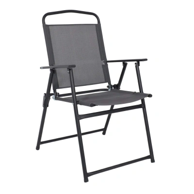 Кресло складное садовое HALO, серый/черный фотография