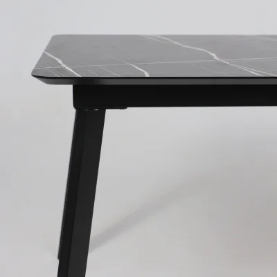 Стол AV 1209, HPL+МДФ,  раздвижной 1200 (1600)*800 Черный тунис /черный_15