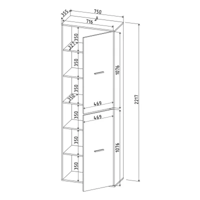 Шкаф SKILL-22 (2), антрацит_12