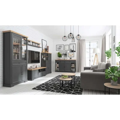 Н.м. "JASMIN" шкаф REG3D1S, к.Графит+Дуб артизан/ф.Графит_6