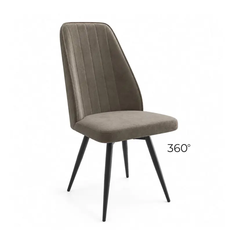 Стул LEONARD M-R1 360, b05 LATTE LUX\черный фотография