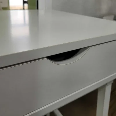 Стол письменный AGAT ECONOM, белый/белый металл, 1000*500*780_6